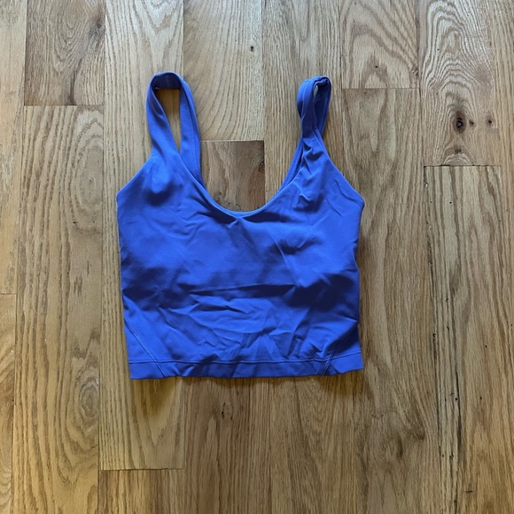 lululemon athletica Tops - Lululemon Blue Cropped Workout Top